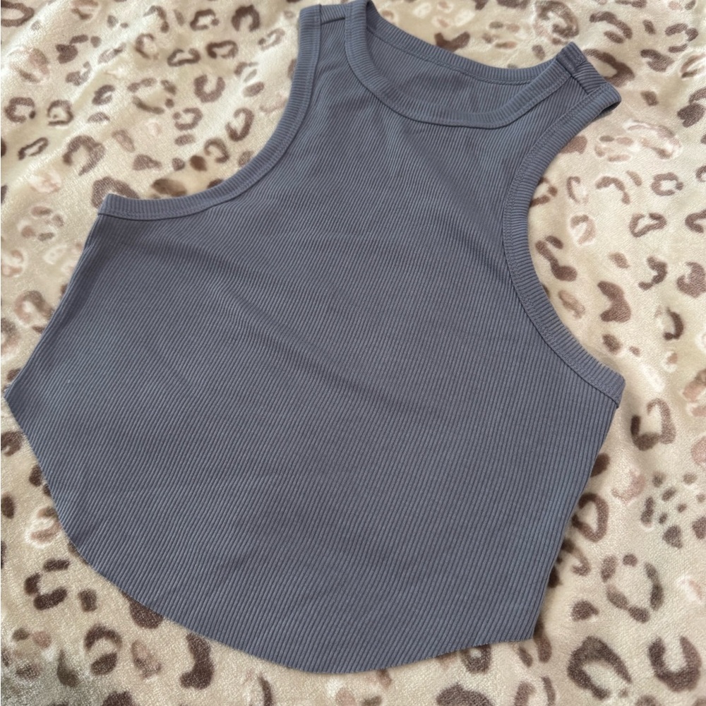 Wild Fable Charcoal Ribbed Tank Top
